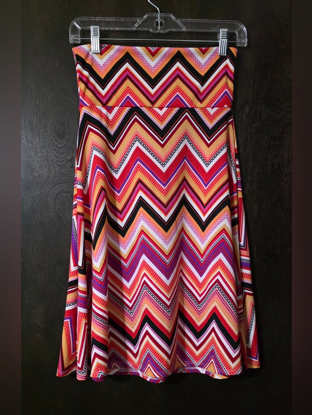 LuLaRoe Chevron Circle Skirt Wide Waist Fit-to-Flare Women's Size XS